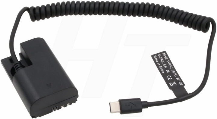 Power Bank PD QC USB Typ C auf LP-E6 Dummy Akku für Canon R5 R6 5D3 7D BMPCC 4K Zacuto EVF Kamera