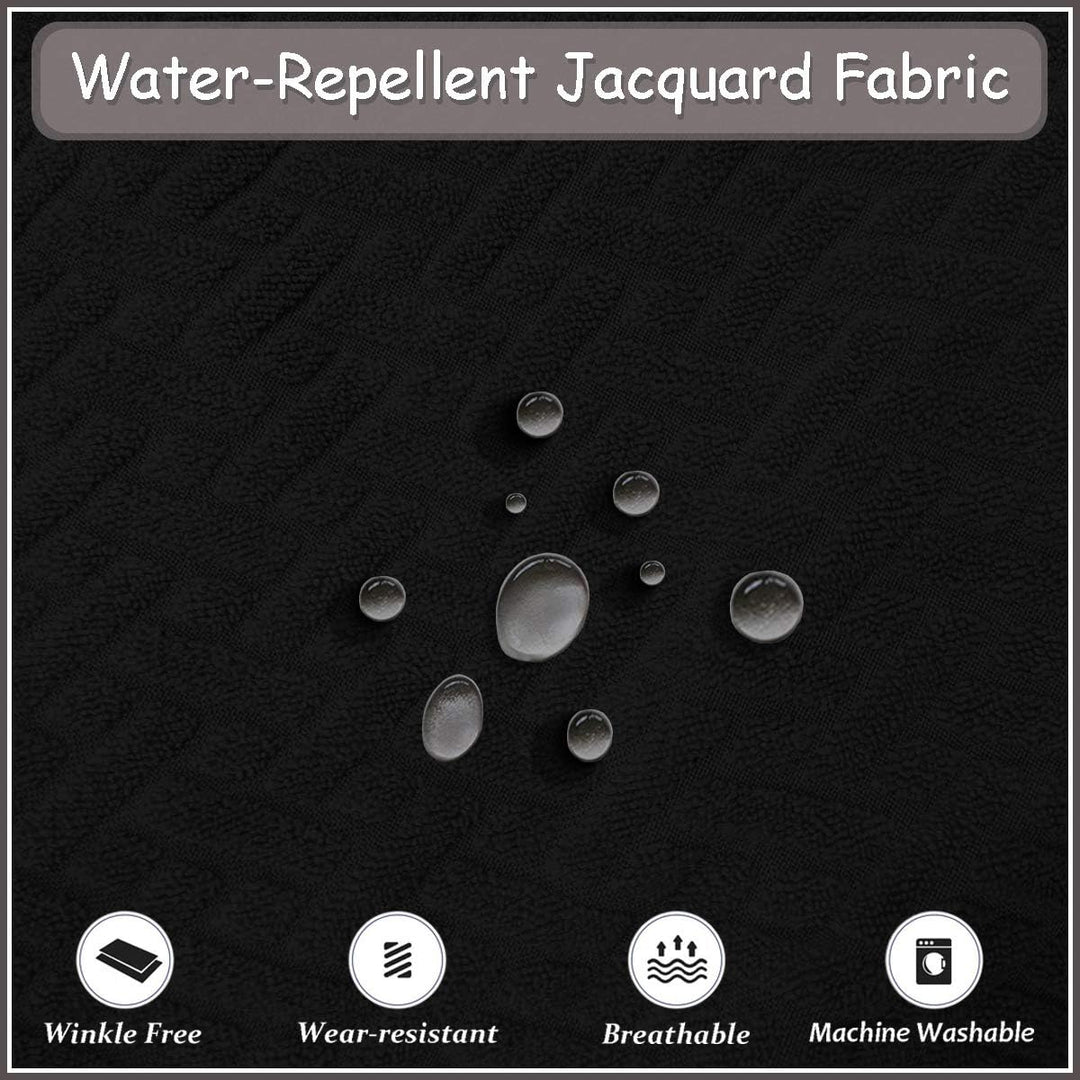 Stretch wasserdichte Jacquard mit langem Gitter Esszimmer Stuhlhussen Home Decor, Stuhlhussen für Es