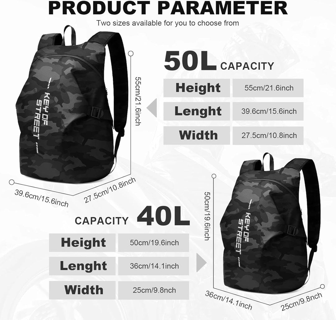 Motorradrucksäcke für Herren, wasserdichter Helmrucksack, Motorradzubehör, Laptoptaschen, Reiserucks