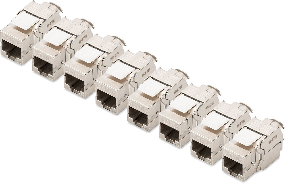 8x Assmann DN-93615 Digitus Professional Cat 6A Keystone Modul, geschirmt, werkzeugfreier Montageans