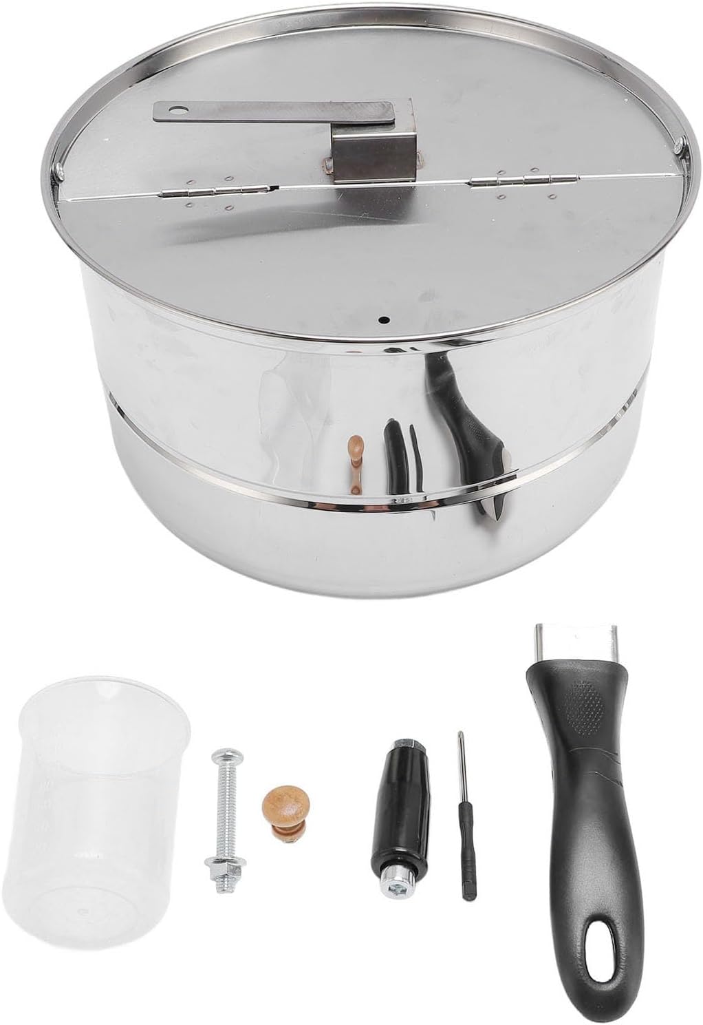 Stoppetop Popcorn Popper, Edelstahl -Popcorn -Hersteller mit Handkurbel, Popcorn -Topf für Gasherd -