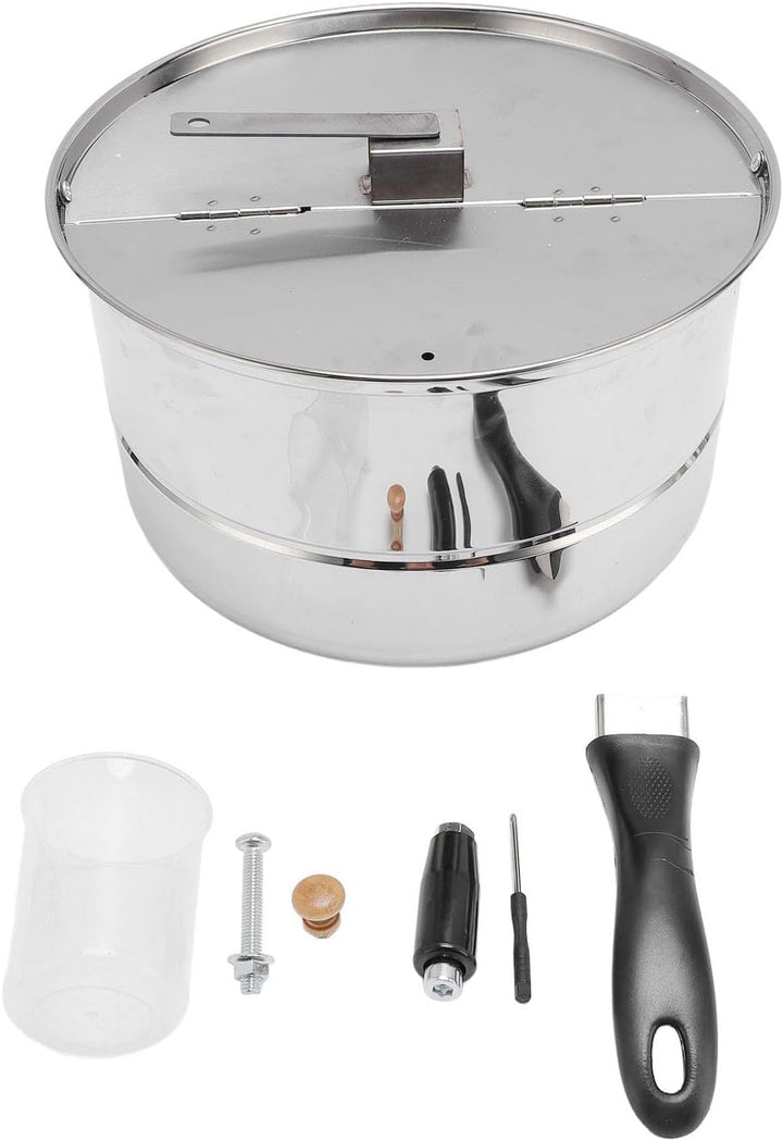 Stoppetop Popcorn Popper, Edelstahl -Popcorn -Hersteller mit Handkurbel, Popcorn -Topf für Gasherd -