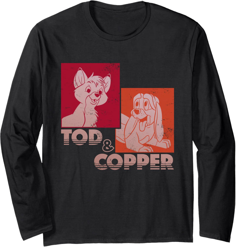 Disney The Fox and the Hound Tod & Copper Retro Langarmshirt