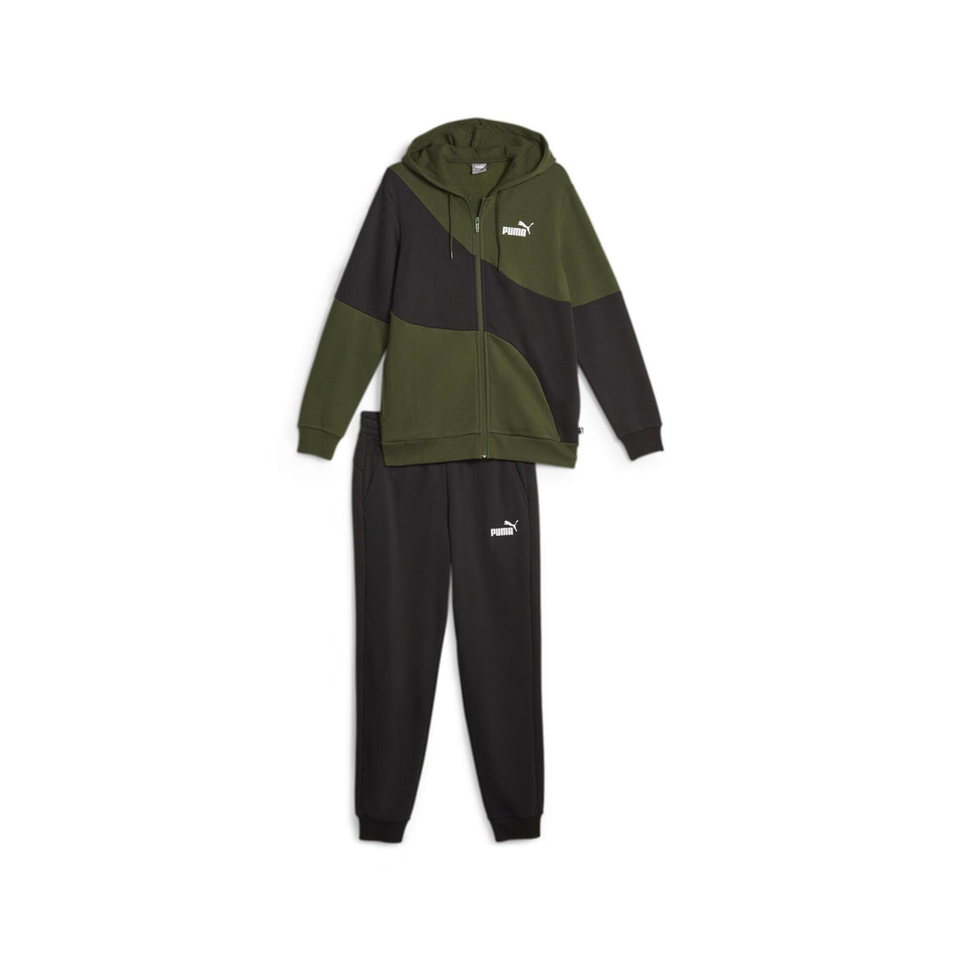 PUMA Herren Power Cat Sweat Suit Trainingsanzug S Myrtle Green, S Myrtle Green