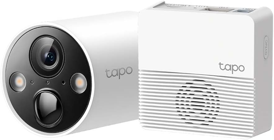 Tapo C420S1 Überwachungskamera innen & aussen, 2K hohe Auflösung, 5200mAh wiederaufladbarer Akku, Vo