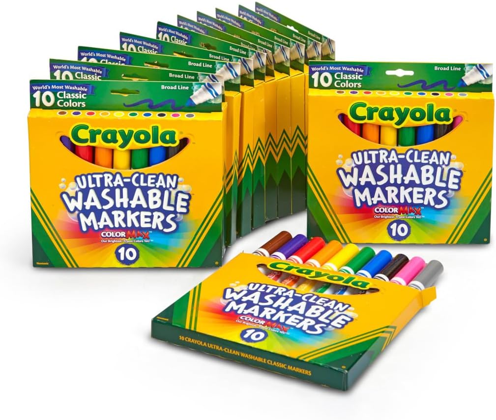 Crayola Broad Ultra Clean Markers (120-Count)