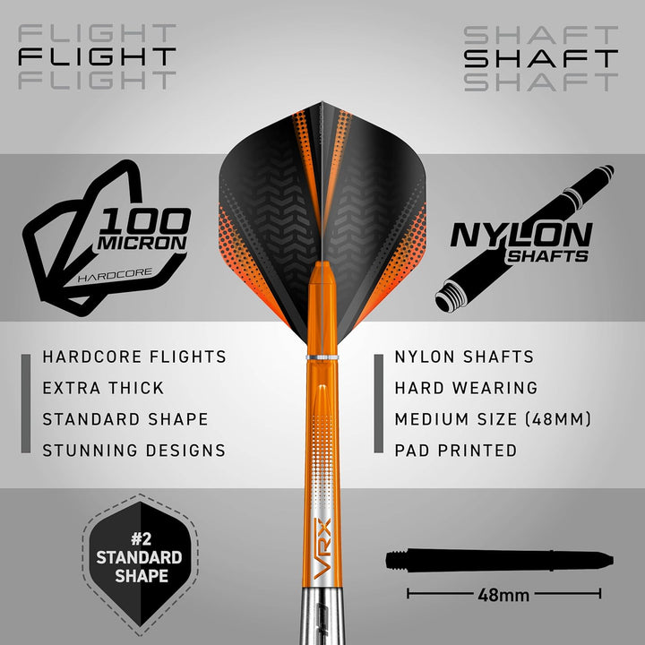 RED DRAGON Amberjack Series Steel Profi Dartpfeile Steeldarts Set mit Flights und Schäfte 24.0 Gramm