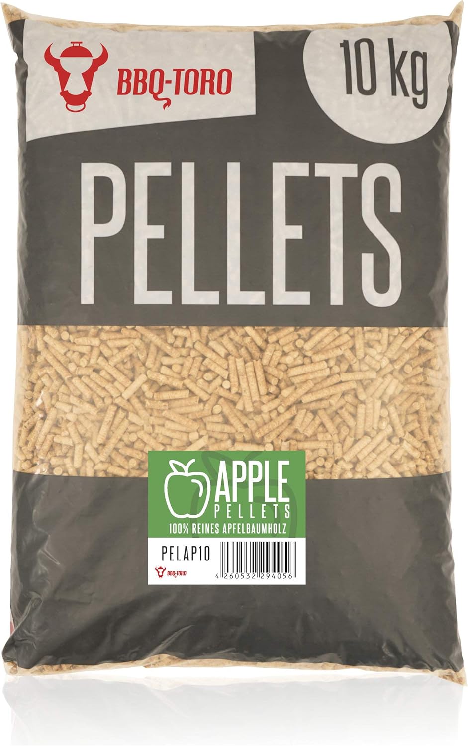 BBQ-Toro Grillpellets Apfel aus 100% Apfelbaumholz | 10 kg | Apfelpellets für Grill, Smoker, Pellet-