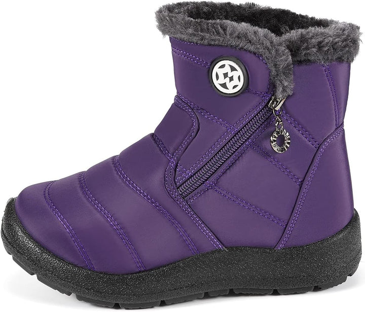 Gaatpot Kinder Winterschuhe Jungen Mädchen Winterstiefel Schneestiefel Wasserdicht Warm gefütterte S