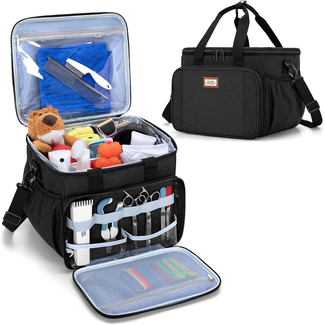 CURMIO Hundepflegetasche, Haustierpflege Tasche, Organizer Tragetasche für Hundepflegezubehör, Hunde