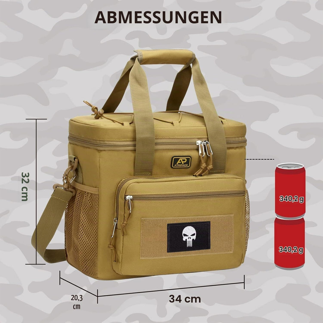 Taktische Lunch-Tasche für Männer, Isolierte und Auslaufsichere Lunchbox mit MOLLE-System, Grosse Kü