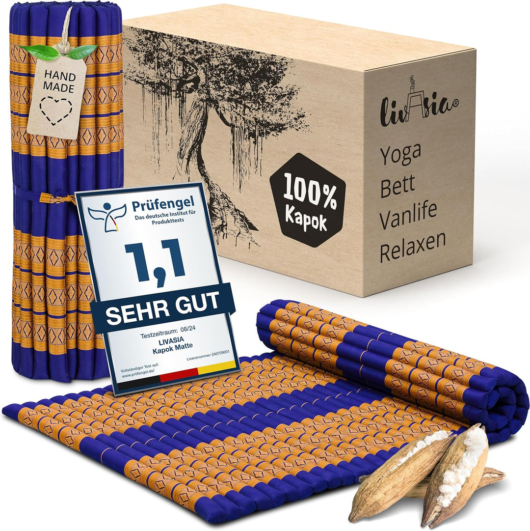 livasia Rollmatte Rollmatratze L-200x110x4,5cm, Gästebett Gästematratze 1 Person, Reisebett Kofferra