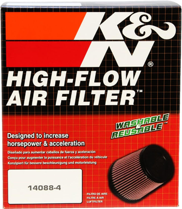 K&N E-1996 Waschbarer und wiederverwendbarer KFZ Tauschluftfilter, Rot