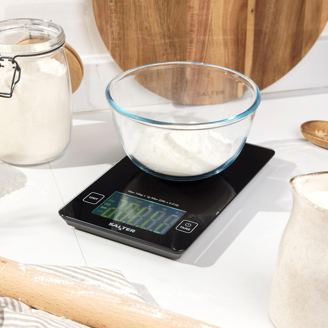 Salter Küchenwaage mit hoher Kapazität – 10 kg Kapazität, grosse Digitalanzeige, Funktion Zero, miss