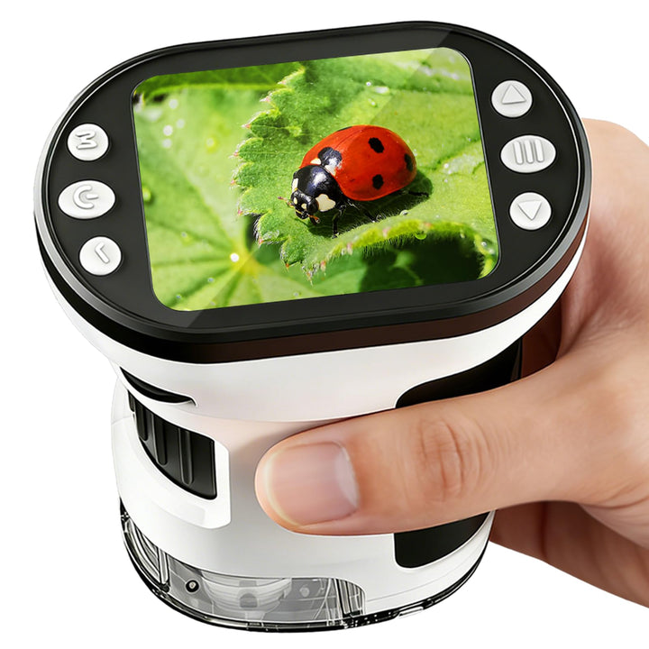 FIVAVA 1000X Mikroskop für Kinder, tragbares Digitales Mikroskop mit 2,0-Zoll-IPS-Display, Kinderlup