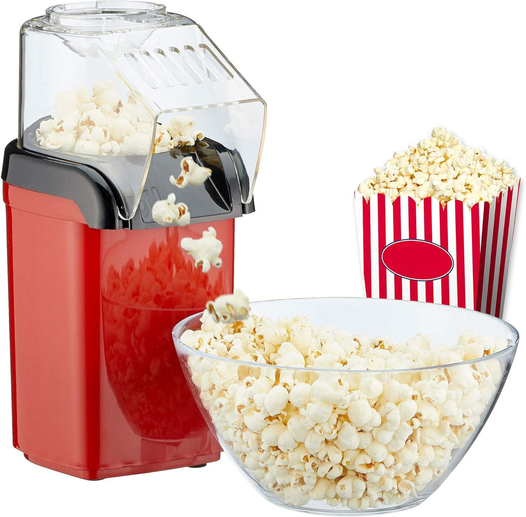 Popcornmaschine Popcorn Maker für Zuhause | leistungsstarke fettfreie schnelle Zubereitung mit Heiss