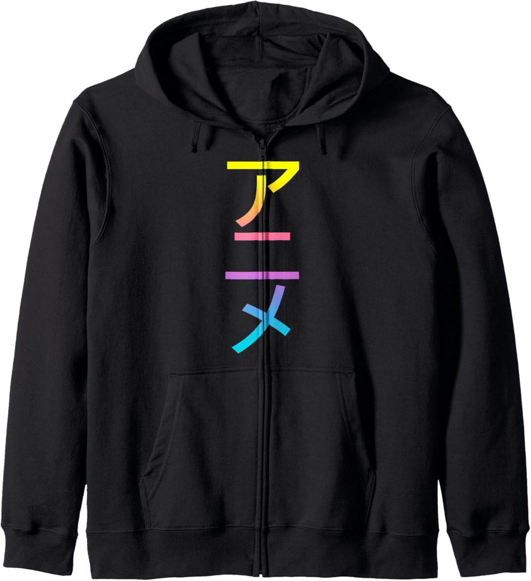 Anime In Japanese Pastel Rainbow Letters Japanische Animation Kapuzenjacke