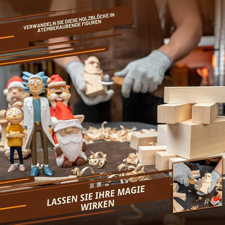 BeaverCraft BW19 Stück Lindenholz-Schnitzblöcke, Schnitzholz-Schnitzblöcke, Linde zum Schnitzen von