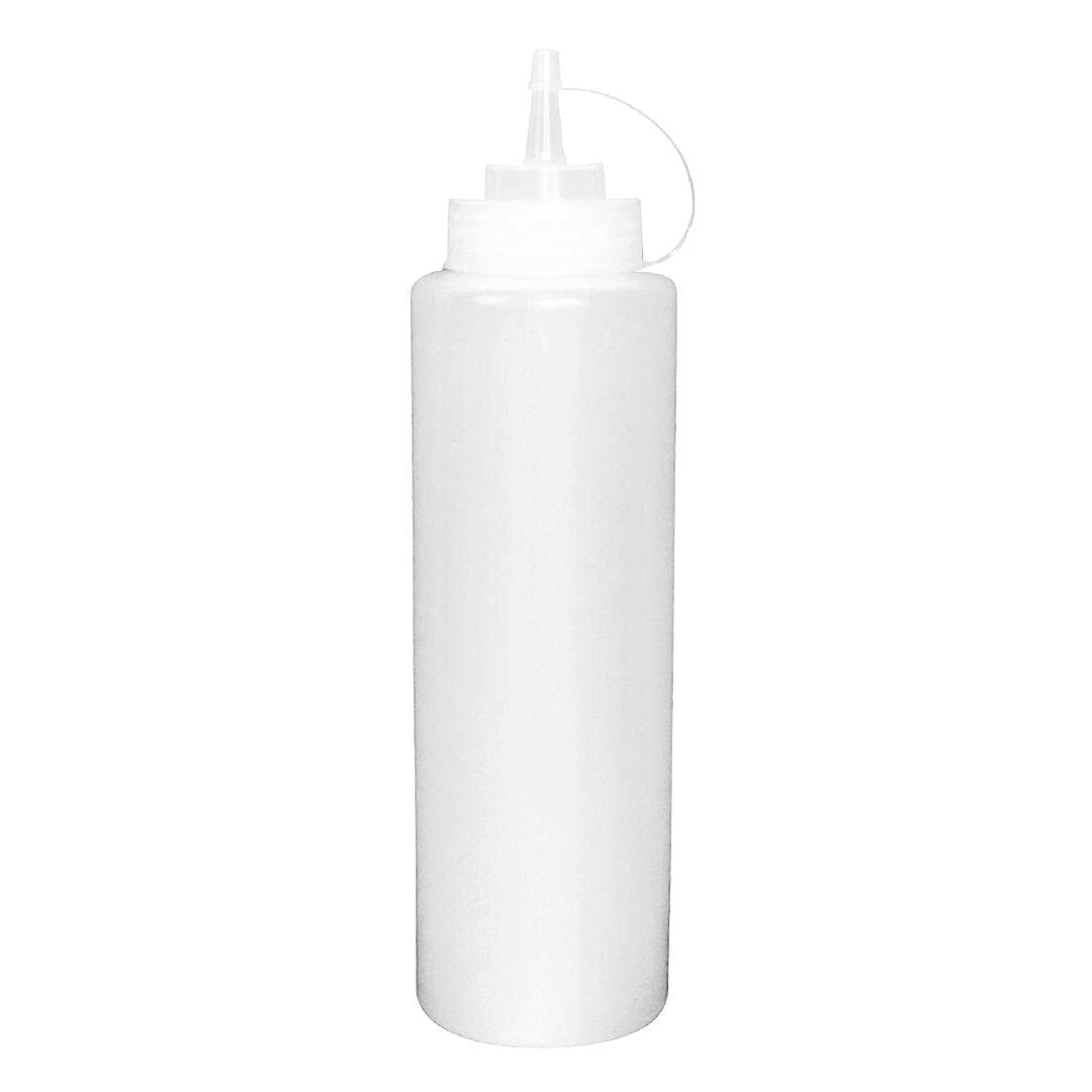 Vogue Squeeze-Sauce-Flasche mit Düsenkappe, 227 ml/8 oz, klares Polyethylen, nachfüllbare Saucenflas
