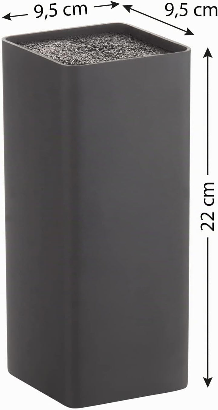 Buddy´s Blades - Messerblock, Messerhalter, unbestückt, 22 cm Höhe, schwarz, quadratisch, hochwertig
