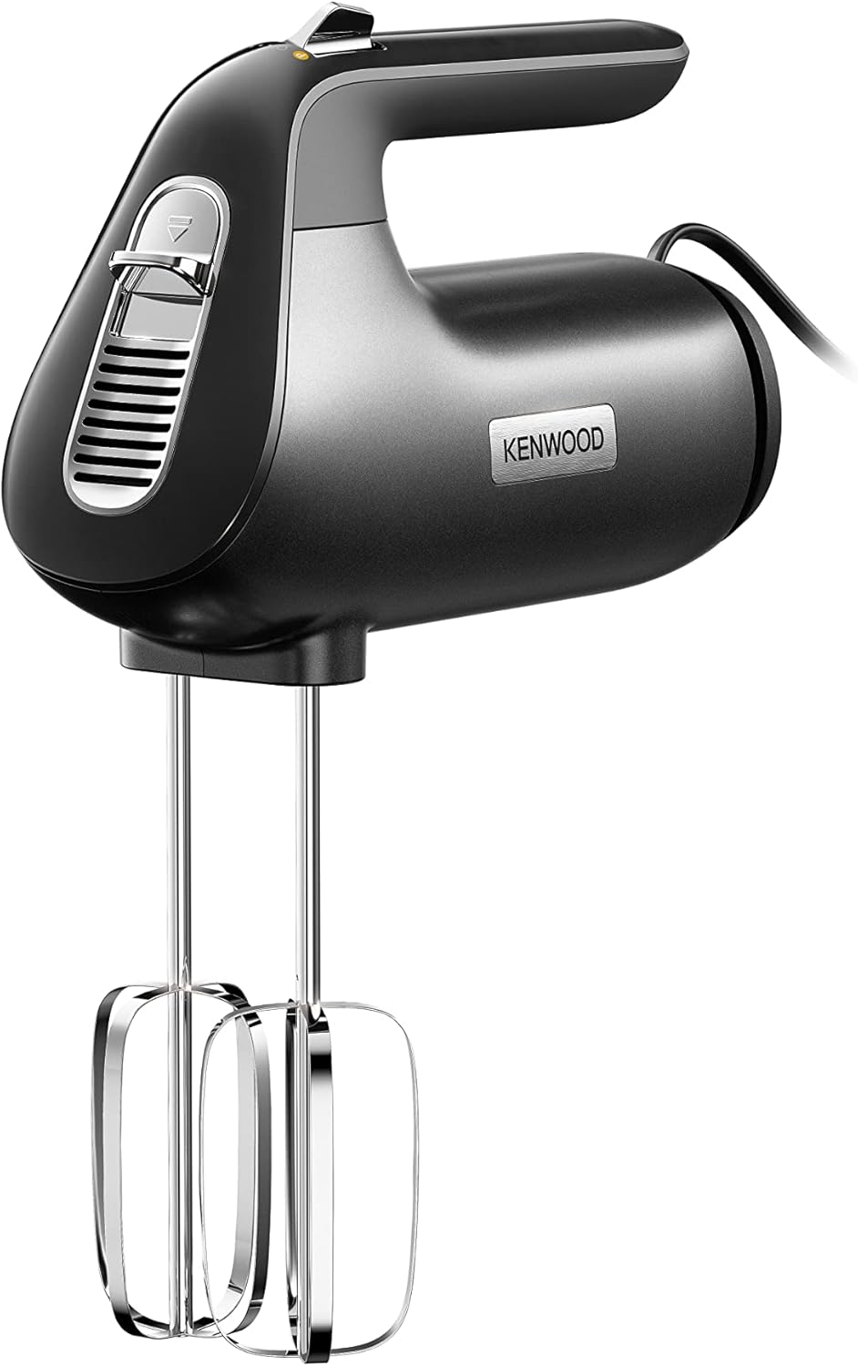 Kenwood HMP50.000BK QuickMix+ Handmixer mit Edelstahl-Rührstäben und Knethaken, ergonomischer SureGr