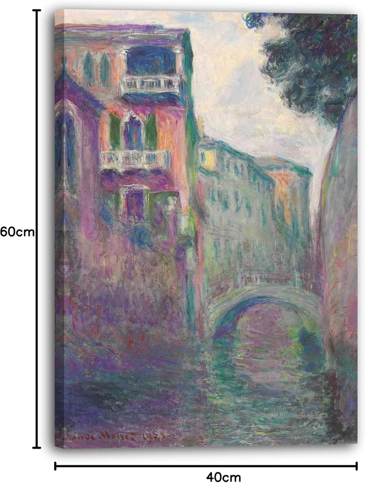 Printed Paintings Leinwand (40x60cm): Claude Monet - Der Rio de la Salute 40x60 cm, 40x60 cm