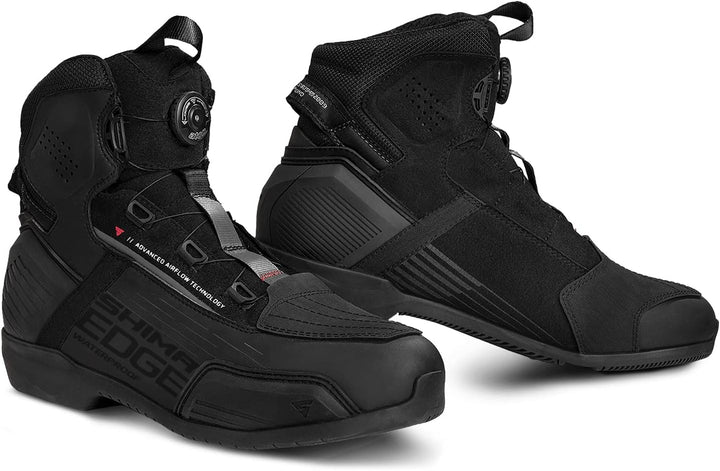SHIMA EDGE, Motorradschuhe für Männer - Verstärkte Strassenreitschuhe mit ATOP-Verschlusssystem Wass