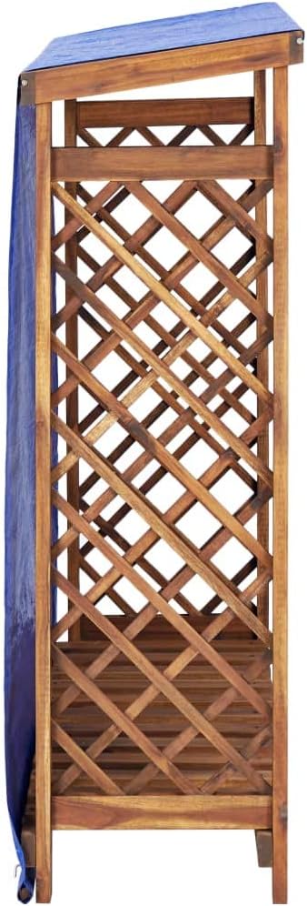 vidaXL Akazienholz Massiv Kaminholzregal Brennholzregal Kaminholzunterstand Kaminholz Brennholz Kami