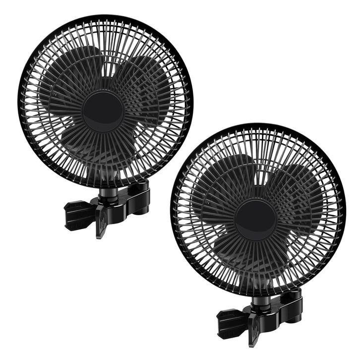 2 Stück Oszillierender Clip Ventilator, 2 Geschwindigkeitsstufen Grow Ventilator, 25W Oszillierender