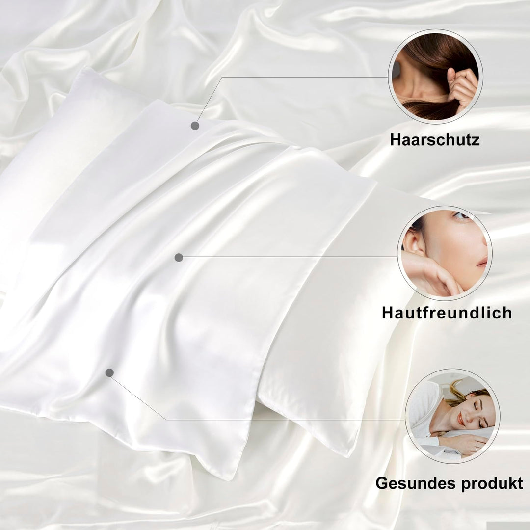 ZIMASILK Kissenbezug aus 100% Seide für Haare und Haut. Doppelseitige 19 Momme Reine Maulbeerseide K