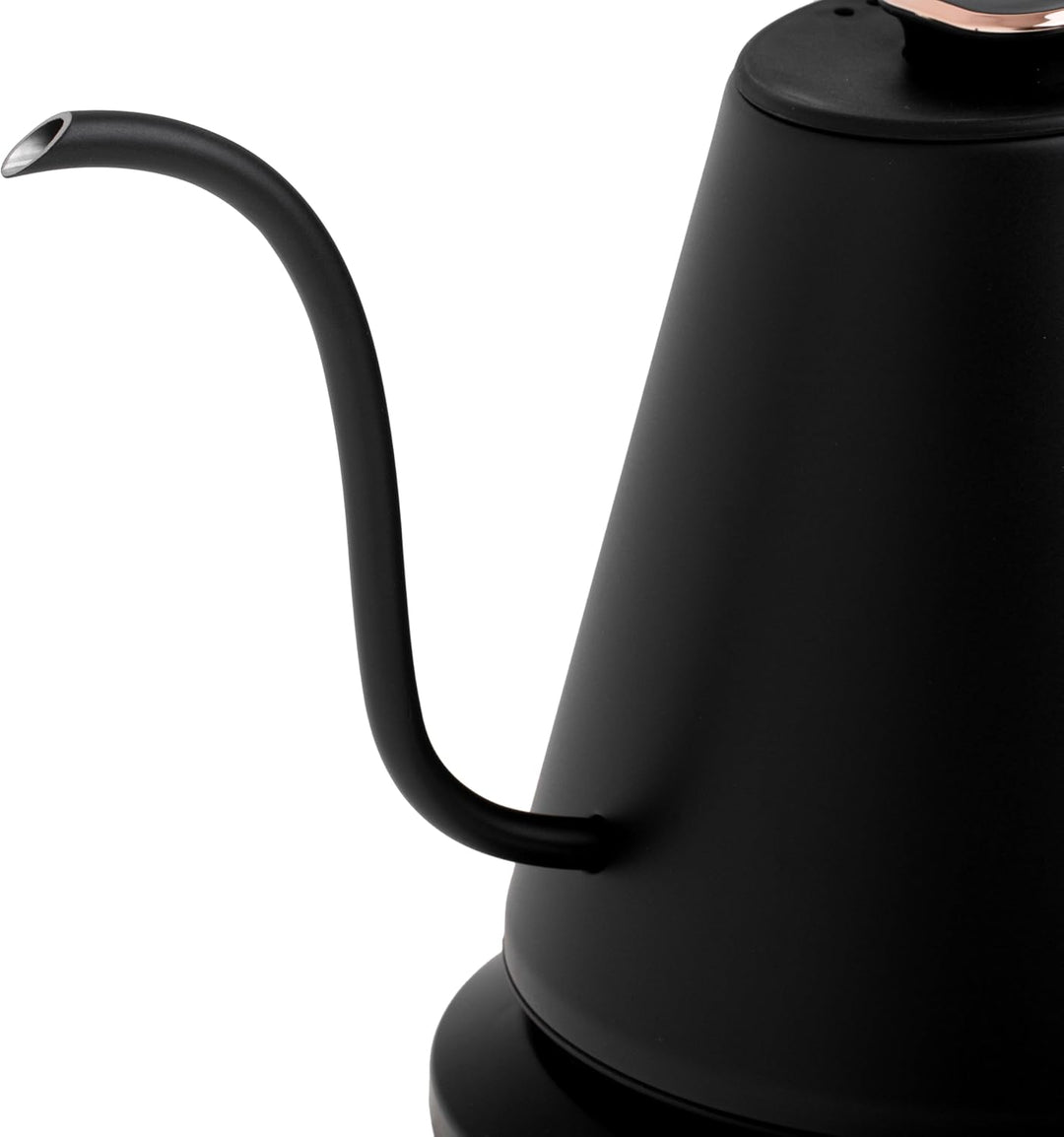 ADLER EUROPE AD 1349 Wasserkocher 1L – Schwarz-Gold, LED-Temperaturanzeige, 900W, Temperaturregulier