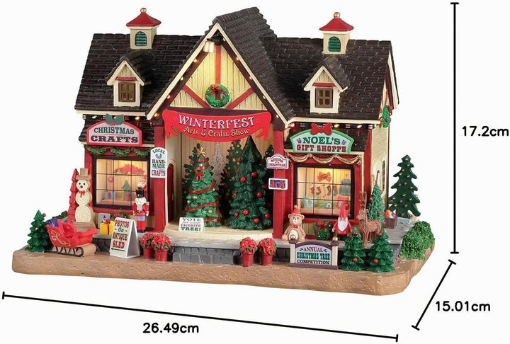 Lemax 25865-UK Caddington Village Lighted Building: Winterfest Arts & Crafts Show