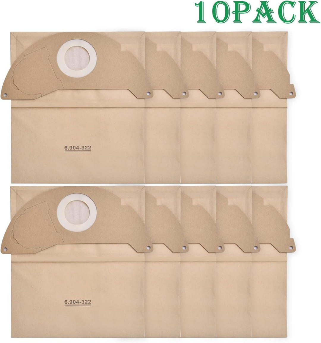 Leadaybetter 10 stück 6.904-322.0 Staubsaugerbeutel für Kärcher Müllbeutel WD2 Premium Filterbeutel