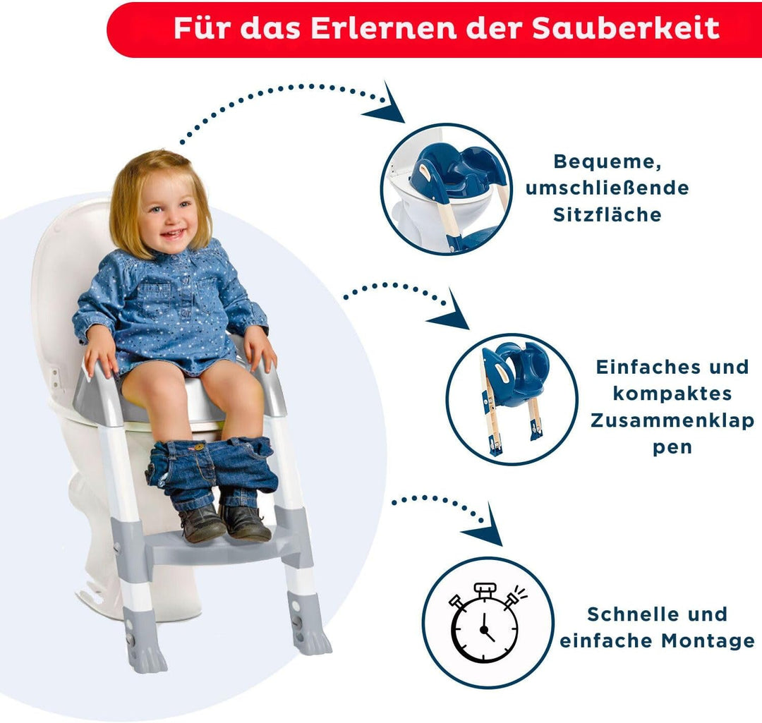 Thermobaby - Kinder-WC-Reduzierer - Kiddyloo - Clever, spielerisch & hygienisch - Verstellbare Beine