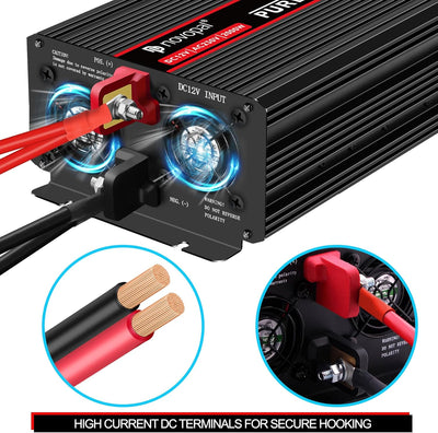 NOVOPAL 2000W KFZ Reiner Sinus Spannungswandler-Auto Wechselrichter 12v auf 230v Umwandler-Inverter