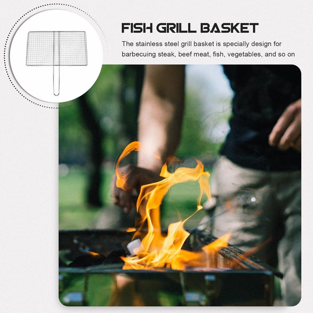 DOITOOL Edelstahl Grillkorb Clip Style Grill Mesh BBQ Fisch Gemüse Korb Campinggrill Zubehör Rostfre
