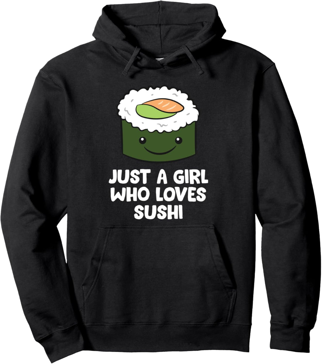 Nur ein Mädchen, das Sushi liebt Pullover Hoodie