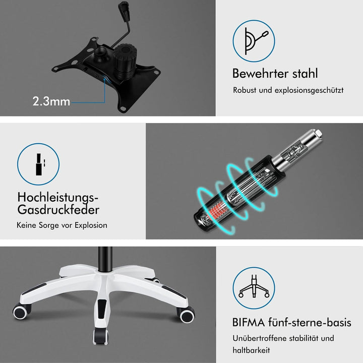 ALFORDSON Mesh Bürostuhl Chefsessel Schreibtischstuhl Ergonomischer,Hochlehner Grossflächiger Lenden
