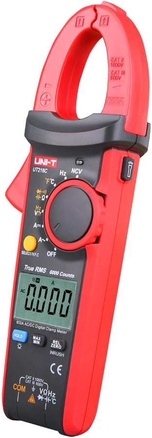 UNI-T UT216C True RMS 600A Digitale Strommesszange Voltmeter Amperemeter Auto Range Tester Single, S