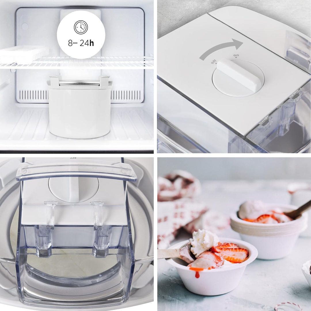 Duronic IM540 Eismaschine | Gefrierbehälter mit 1,5 L Fassungsvermögen | fertiges Dessert in 15-30 M