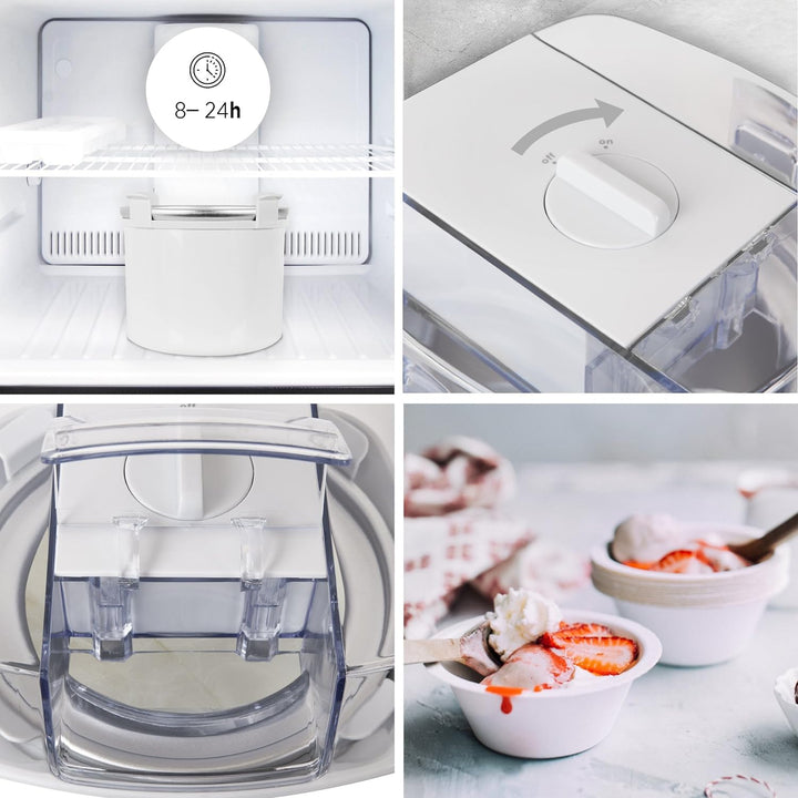Duronic IM540 Eismaschine | Gefrierbehälter mit 1,5 L Fassungsvermögen | fertiges Dessert in 15-30 M
