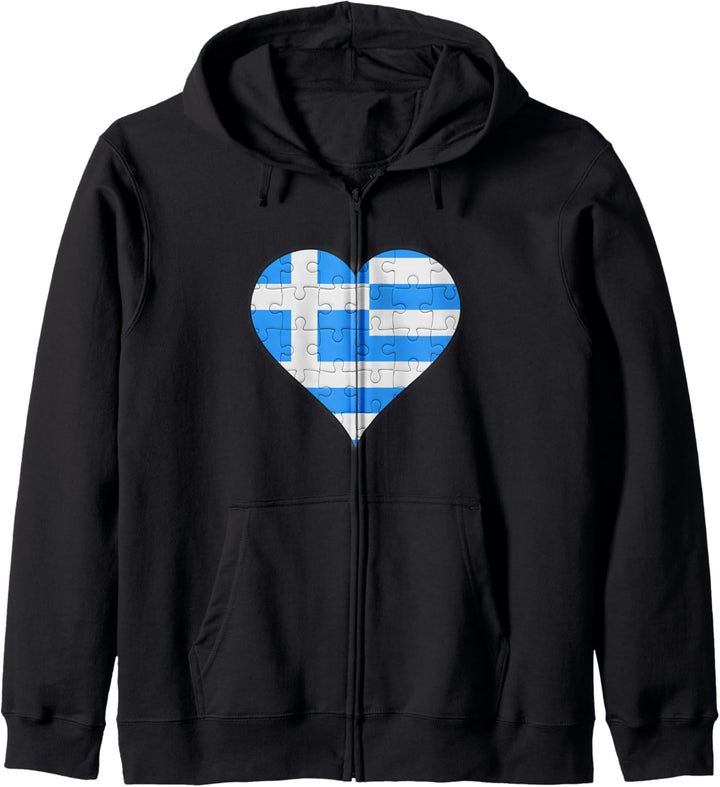 Griechenland Griechische Flagge Herz Kapuzenjacke