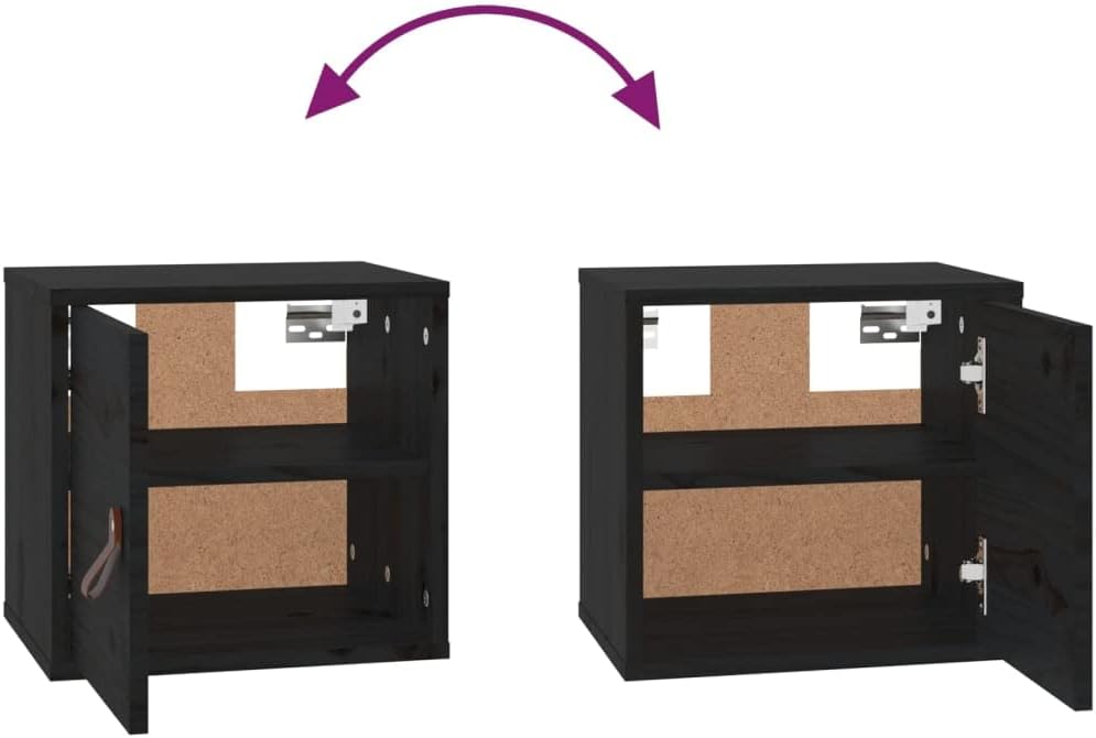 WIFESE 31,5x30x30 cm Wandschrank TV Schrank mit 2 Fächern Hängeschrank Bücherregal Schweberegal Lage