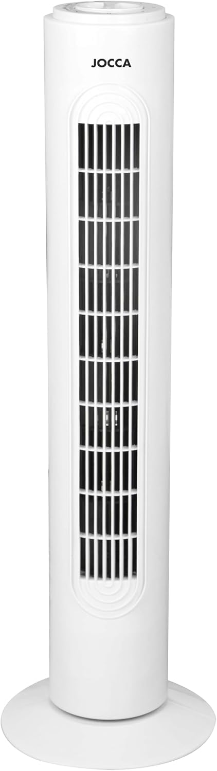 Jocca - Turmventilator 73 cm hoch / 3 Geschwindigkeiten/Oszillationssystem mit kreisförmiger Basis /