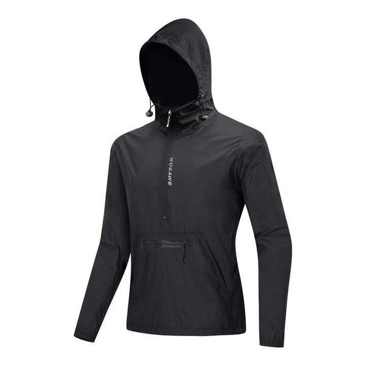 WOSAWE Herren Softshell Jacke mit Kapuze, Atmungsaktiv Windjacke Lightweightjacke für Wandern Radfah