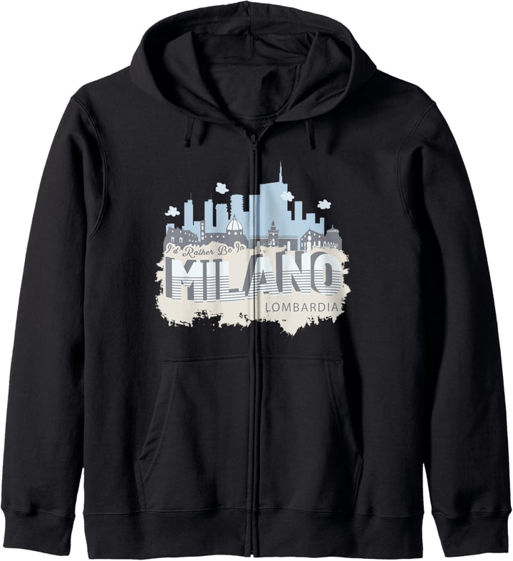 Ich wäre lieber in Mailand Lombardei Italien Souvenir Kapuzenjacke