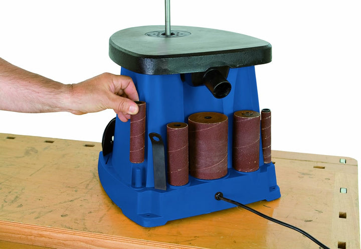 Scheppach Oszillierender Spindelschleifer OSM100 | 450W Leistung | Osz.-Hub 16 mm | inkl. 6x Schleif
