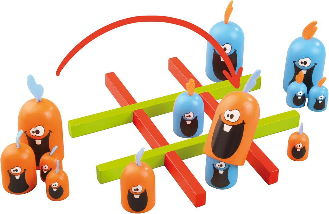 Blue Orange | Gobblet Gobblers | Kinderspiel | Strategiespiel | 2 Spieler | Ab 5+ Jahren | 5 Minuten