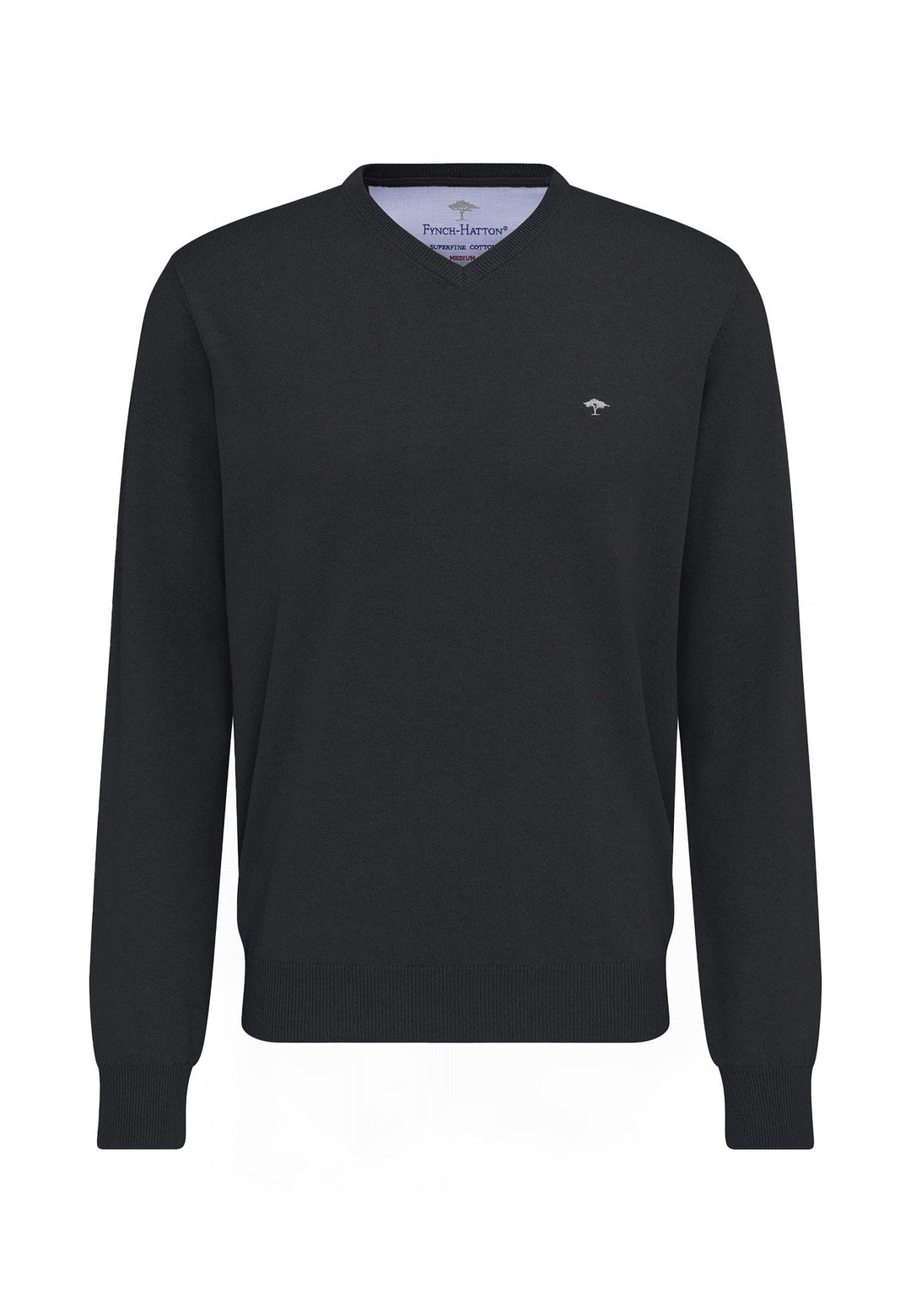 FYNCH-HATTON Herren, V-Neck Pullover S Grau (Charcoal 998), S Grau (Charcoal 998)