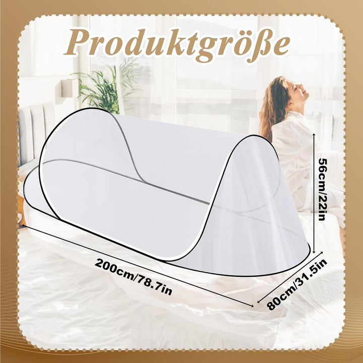 Moskitonetz Reise, 200x80x56cm Moskitonetz Pop Up mit Aufbewahrungstasche, Faltbares Tragbares Mosqu